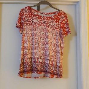 Kim Rogers short sleeved t-shirt with button detail down the back